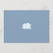 Blue Floral Wreath Receptie Informatiekaartje (Achterkant)