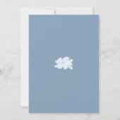 Blue Floral Wreath Vrijgezellenfeest Invite Kaart (Achterkant)