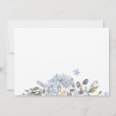 Blue Floral zal je mijn Bloemenmeisje Kaart zijn (Achterkant)