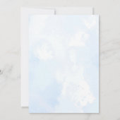 Blue Floral Zebra Verjaardag Bedankt Card Kaart (Achterkant)