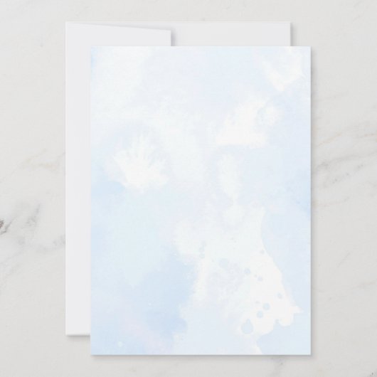 Blue Floral Zebra Verjaardag Kaart (Achterkant)