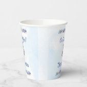 Blue Floral Zebra Verjaardag Papieren Bekers (Links)