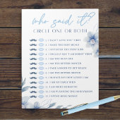 Blue Floral zei dat ze douchespel pack zei Notitieblok