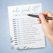 Blue Floral zei dat ze douchespel pack zei Notitieblok