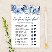 Blue Floral zei dat ze Vrijgezellenfeest spel zei Briefpapier