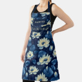 Blue Floral Zen Abstracte Keukenkleding Serenity Schort (Insitu)