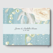 Blue  Florals Wedding Guestbook Gastenboek (Achterkant)