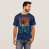 Blue Florida Sunset Colors T-Shirt (Voorkant volledig)