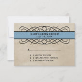 Blue Flourish Border Response Kaart (Voorkant)