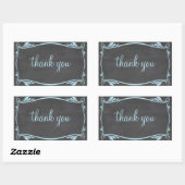 Blue Flourish Chalkboard Hartelijk dank, Stickers (Vel)