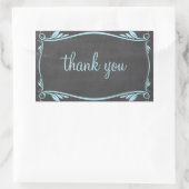 Blue Flourish Chalkboard Hartelijk dank, Stickers (Tas)