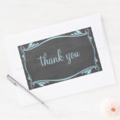 Blue Flourish Chalkboard Hartelijk dank, Stickers (Envelop)