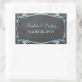 Blue Flourish Chalkboard Wedding Stickers (Tas)
