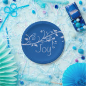 Blue Flourish Joy kerstparty Bord (Feest)