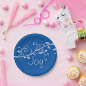 Blue Flourish Joy kerstparty Bord (Feest)