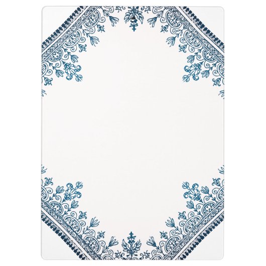 Blue Flourish Klembord (Achterkant)