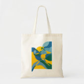 Blue Flow Abstract Tas – Minimal Artistic Bag (Voorkant)