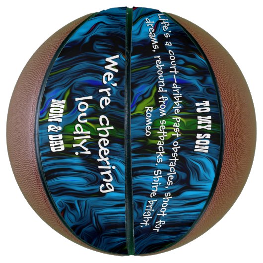 Blue Flow Gift Basketbal (Verticaal)
