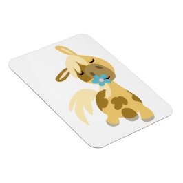 Blue Flower and Cute Cartoon Pony Flexible Magnet Magneet