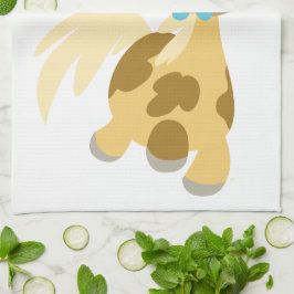 Blue Flower and Cute Cartoon Pony Kitchen Towel Theedoek