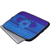 Blue Flower Artisan Haakprint Elektronica Tas (Voorkant onderkant)