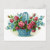 Blue Flower Basket Briefkaart (Voorkant)