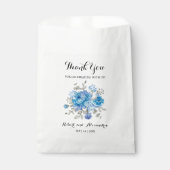 Blue Flower Bedankt voor het komende huwelijk Bedankzakje (Voorkant)