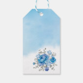 Blue Flower Bedankt voor je huwelijk. Cadeaulabel (Achterkant)