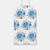 Blue Flower Bedankt voor je huwelijksreis. Cadeaulabel (Achterkant)