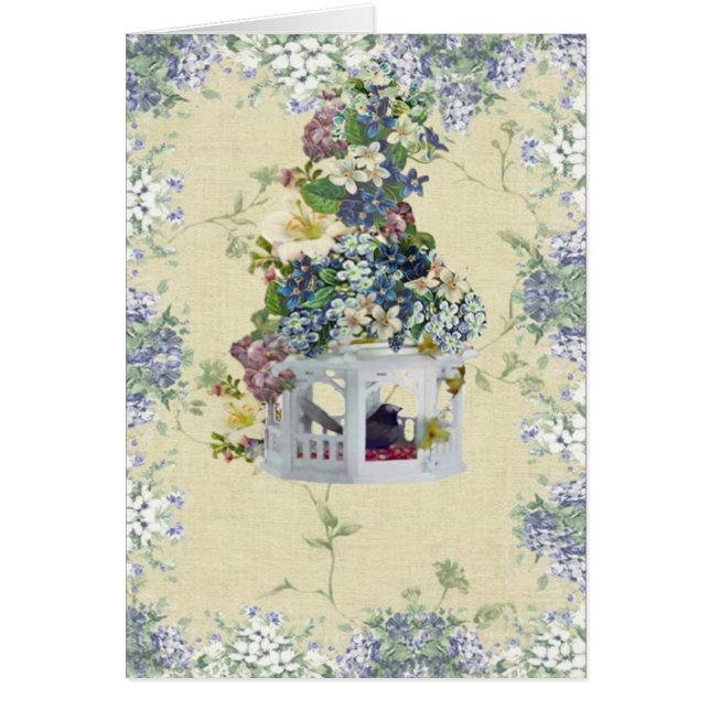 Blue Flower Birdhouse (Voorkant)