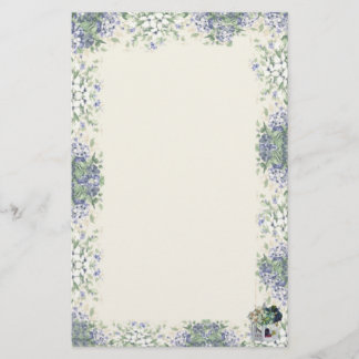 Blue Flower Birdhouse-Briefpapier Briefpapier