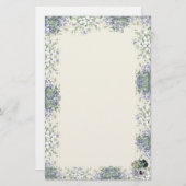 Blue Flower Birdhouse-Briefpapier Briefpapier (Voorkant / Achterkant)