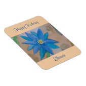 Blue Flower Birthday Magneet (Rechterzijde)