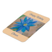 Blue Flower Birthday Magneet (Linkerzijde)
