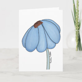 Blue Flower Blank Kaart