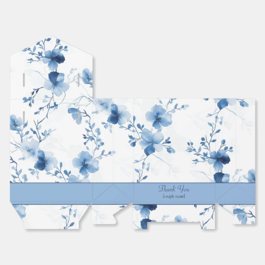 Blue Flower Blossom, Bedankdoosjes (Ongevouwen)