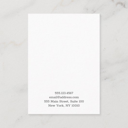 Blue Flower Blossom Earring Display Card Visitekaartje (Achterkant)