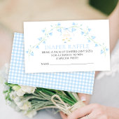 Blue Flower Bluebell Baby shower Luierkrabbel Informatiekaartje