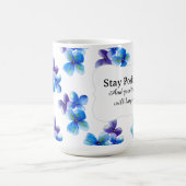 Blue flower coffee mug positive statement  koffiemok (Center)