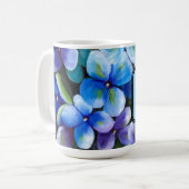 Blue flower coffee mug positive statement  koffiemok (Voorkant links)