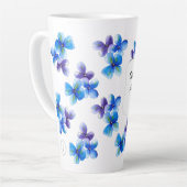 Blue flower coffee mug positive statement  latte mok (Linkerhoek)