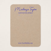  Blue Flower Custom Oorbel Display Kaart (Voorkant)