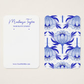  Blue Flower Custom Oorbel Display Kaart (Voorkant /achterkant)