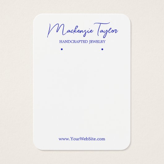  Blue Flower Custom Oorbel Display Kaart (Voorkant)