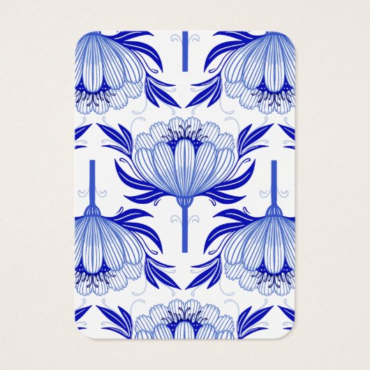  Blue Flower Custom Oorbel Display Kaart (Achterkant)