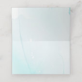 Blue Flower Custom Wedding Plaatskaartje (Binnenkant ongevouwen)