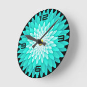 Blue Flower Design-60001 Ronde Klok (Hoek)