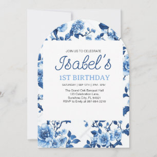 Blue Flower  Elegante Chinoiserie Kaart