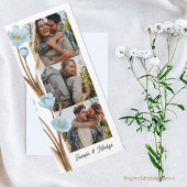 Blue Flower Fotostrip Sla de datum op Kaart