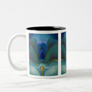 Blue Flower, Georgia O'Keeffe, Tweekleurige Koffiemok